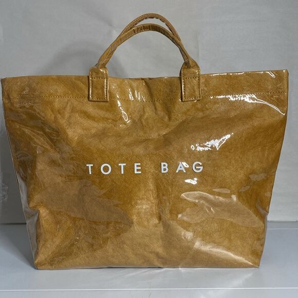Vinyl Covered Paper Bag Stylish Tote Bag - Picture 4 of 11